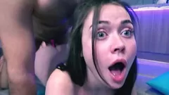 Play Brunette Teen's Anal Punishment with Big Dick & Vibrator