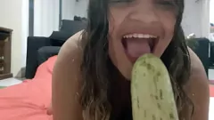 Play Latina Amateur Gets DP'd with Veggies