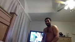 Play Muscular Latin Lover Jerks Off His Huge Cock and Shoots a Massive Load