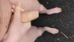Play Outdoor Nudist Caught Masturbating His Big Dick