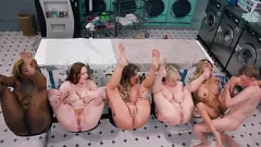 Play Hardcore Laundry: Petite MILF Dee Williams & Friends