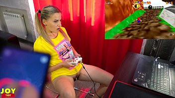 Play Letsplay Retro Game With Remote Vibrator in My Pussy - OrgasMario By Letty Black